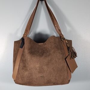 NWT House Of Harlow 1960 Faux Brown/Camel Tote.
